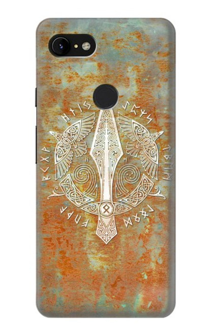 S3827 Gungnir Spear of Odin Norse Viking Symbol Funda Carcasa Case para Google Pixel 3 XL