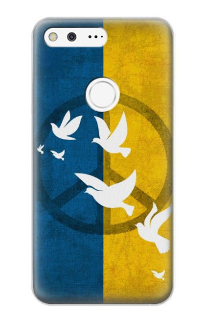 S3857 Peace Dove Ukraine Flag Funda Carcasa Case para Google Pixel XL