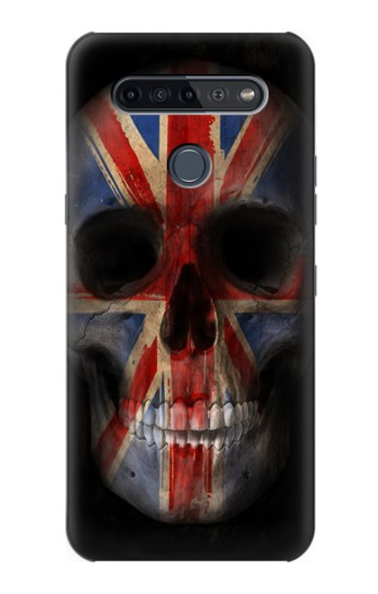 S3848 United Kingdom Flag Skull Funda Carcasa Case para LG K51S