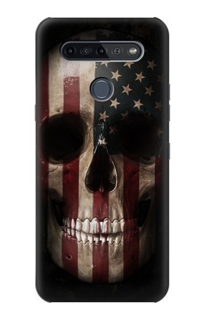 S3850 American Flag Skull Funda Carcasa Case para LG K51S