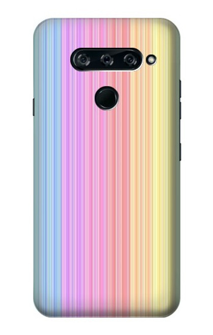 S3849 Colorful Vertical Colors Funda Carcasa Case para LG V40, LG V40 ThinQ