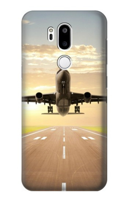 S3837 Airplane Take off Sunrise Funda Carcasa Case para LG G7 ThinQ