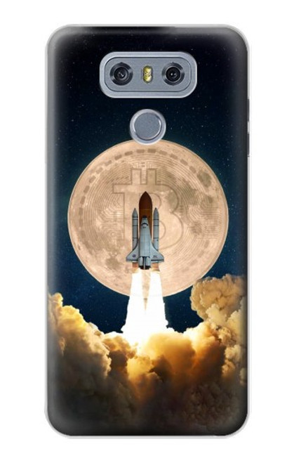 S3859 Bitcoin to the Moon Funda Carcasa Case para LG G6