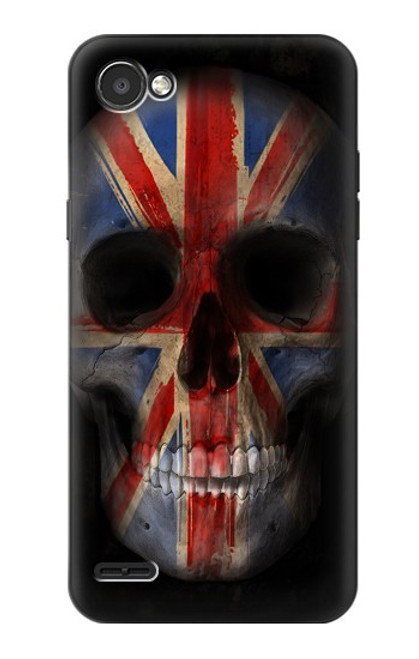 S3848 United Kingdom Flag Skull Funda Carcasa Case para LG Q6