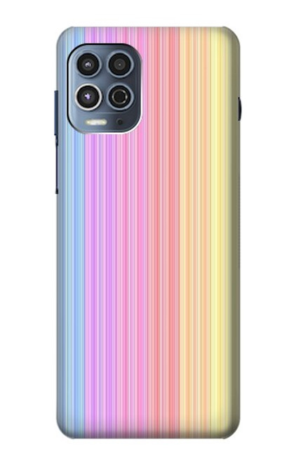 S3849 Colorful Vertical Colors Funda Carcasa Case para Motorola Moto G100