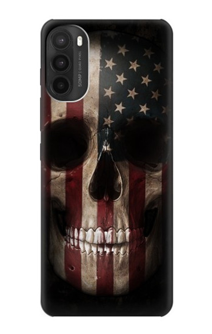 S3850 American Flag Skull Funda Carcasa Case para Motorola Moto G71 5G