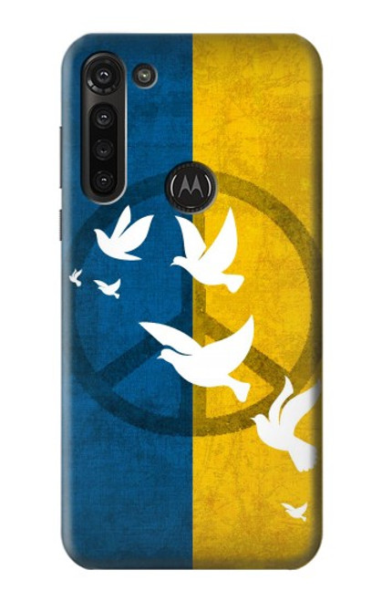 S3857 Peace Dove Ukraine Flag Funda Carcasa Case para Motorola Moto G8 Power