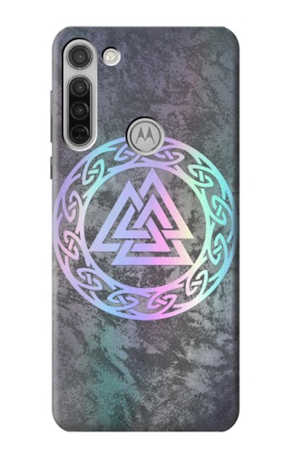 S3833 Valknut Odin Wotans Knot Hrungnir Heart Funda Carcasa Case para Motorola Moto G8