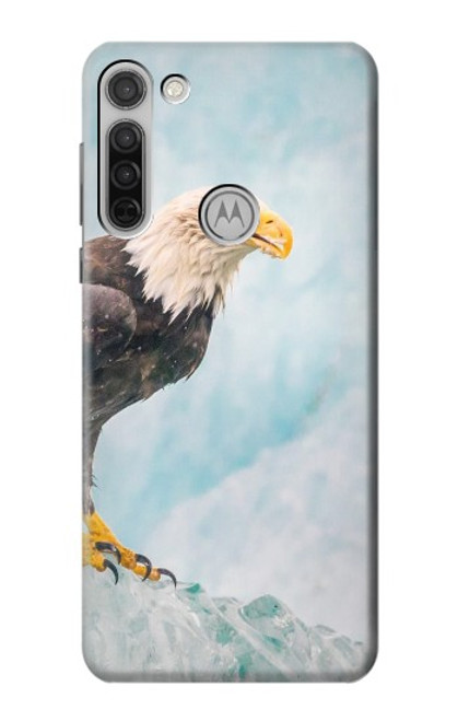 S3843 Bald Eagle On Ice Funda Carcasa Case para Motorola Moto G8