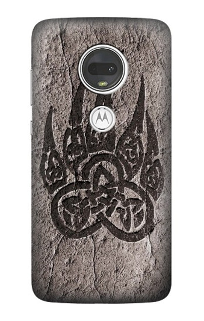 S3832 Viking Norse Bear Paw Berserkers Rock Funda Carcasa Case para Motorola Moto G7, Moto G7 Plus