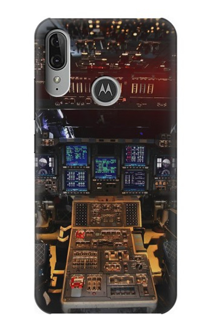 S3836 Airplane Cockpit Funda Carcasa Case para Motorola Moto E6 Plus, Moto E6s