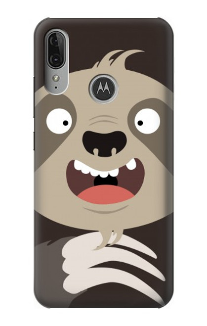 S3855 Sloth Face Cartoon Funda Carcasa Case para Motorola Moto E6 Plus, Moto E6s