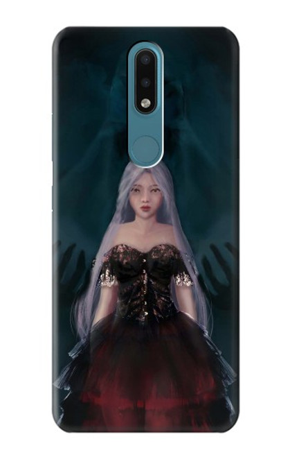 S3847 Lilith Devil Bride Gothic Girl Skull Grim Reaper Funda Carcasa Case para Nokia 2.4