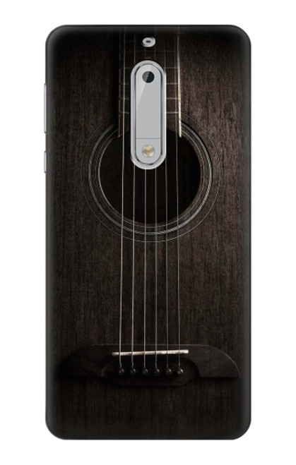 S3834 Old Woods Black Guitar Funda Carcasa Case para Nokia 5