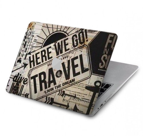 S3441 Vintage Travel Funda Carcasa Case para MacBook Pro 16 M1,M2 (2021,2023) - A2485, A2780