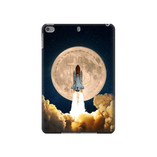 S3859 Bitcoin to the Moon Funda Carcasa Case para iPad mini 4, iPad mini 5, iPad mini 5 (2019)