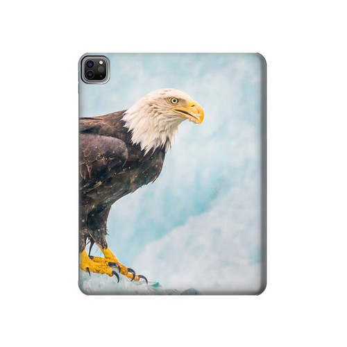 S3843 Bald Eagle On Ice Funda Carcasa Case para iPad Pro 12.9 (2022, 2021, 2020, 2018), Air 13 (2024)