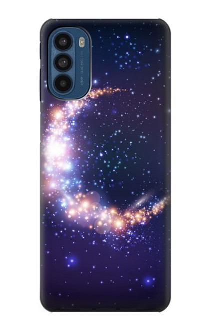 S3324 Crescent Moon Galaxy Funda Carcasa Case para Motorola Moto G41