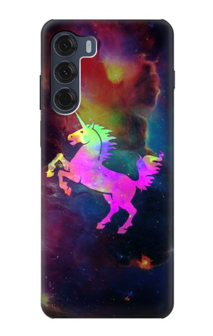 S2486 Rainbow Unicorn Nebula Space Funda Carcasa Case para Motorola Moto G200 5G