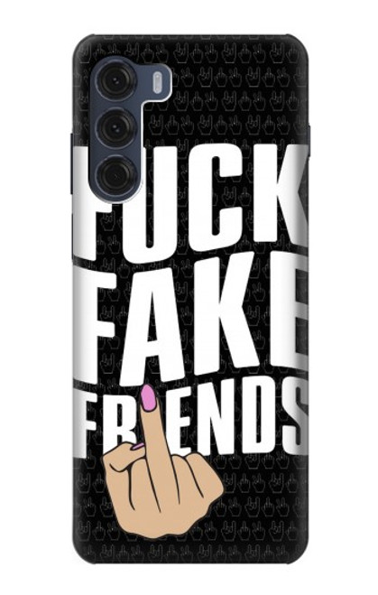 S3598 Middle Finger Fuck Fake Friend Funda Carcasa Case para Motorola Moto G200 5G