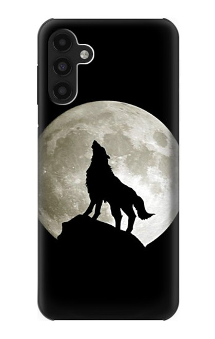 S1981 Wolf Howling at The Moon Funda Carcasa Case para Samsung Galaxy A13 4G