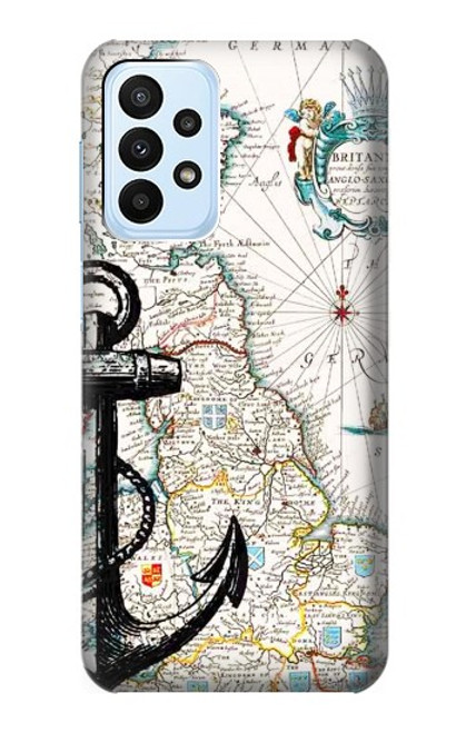 S1962 Nautical Chart Funda Carcasa Case para Samsung Galaxy A23