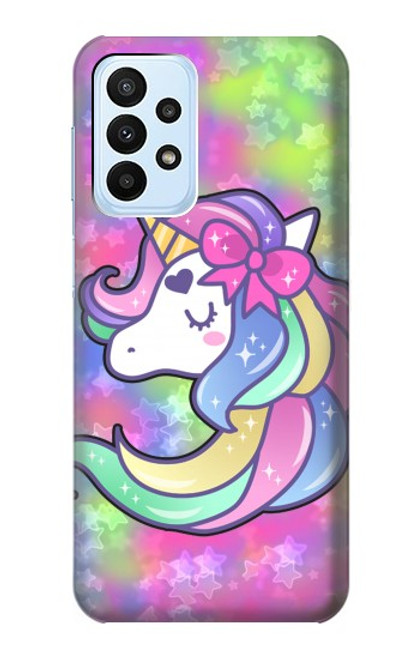 S3264 Pastel Unicorn Funda Carcasa Case para Samsung Galaxy A23