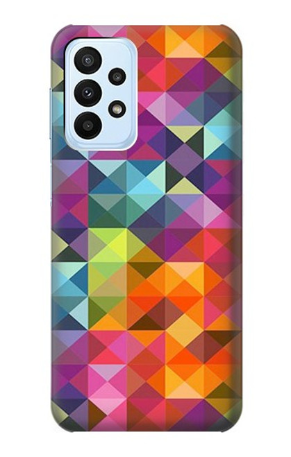 S3477 Abstract Diamond Pattern Funda Carcasa Case para Samsung Galaxy A23