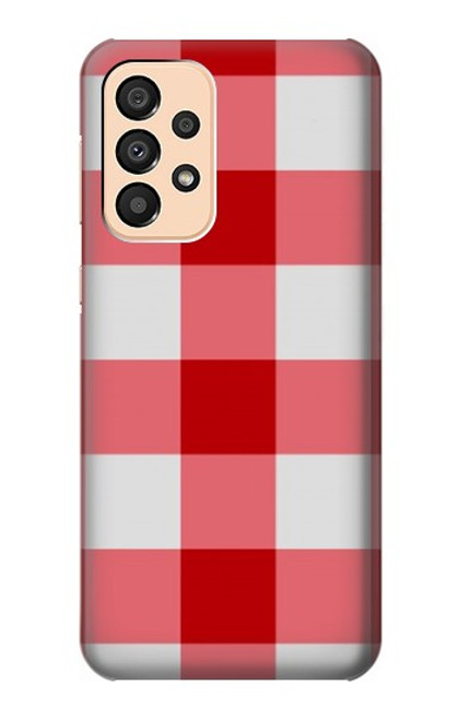 S3535 Red Gingham Funda Carcasa Case para Samsung Galaxy A33 5G