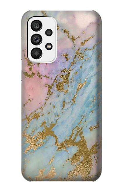 S3717 Rose Gold Blue Pastel Marble Graphic Printed Funda Carcasa Case para Samsung Galaxy A73 5G