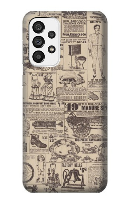 S3819 Retro Vintage Paper Funda Carcasa Case para Samsung Galaxy A73 5G