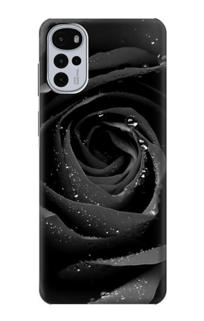 S1598 Black Rose Funda Carcasa Case para Motorola Moto G22