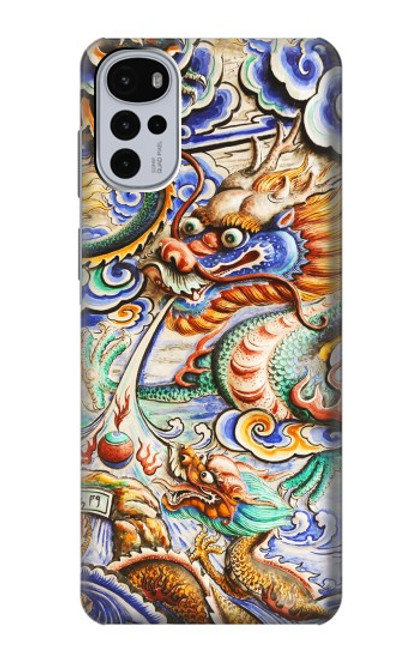 S2584 Traditional Chinese Dragon Art Funda Carcasa Case para Motorola Moto G22