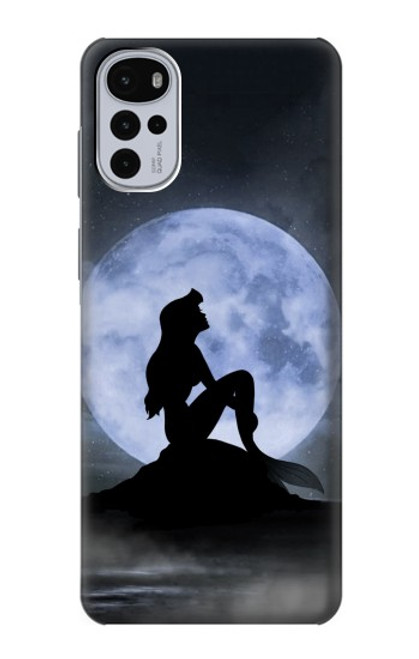 S2668 Mermaid Silhouette Moon Night Funda Carcasa Case para Motorola Moto G22