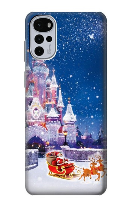 S3282 Santa Xmas Castle Funda Carcasa Case para Motorola Moto G22