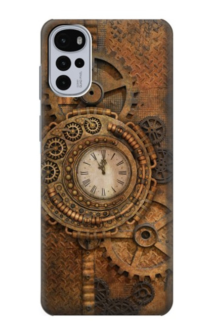 S3401 Clock Gear Steampunk Funda Carcasa Case para Motorola Moto G22