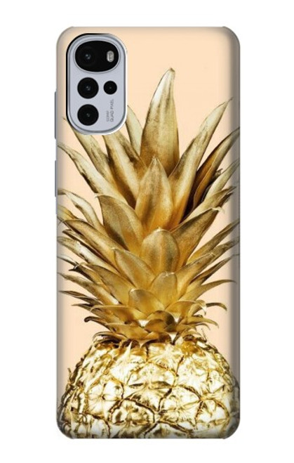 S3490 Gold Pineapple Funda Carcasa Case para Motorola Moto G22