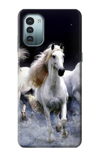 S0246 White Horse Funda Carcasa Case para Nokia G11, G21