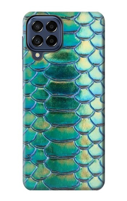 S3414 Green Snake Scale Graphic Print Funda Carcasa Case para Samsung Galaxy M53