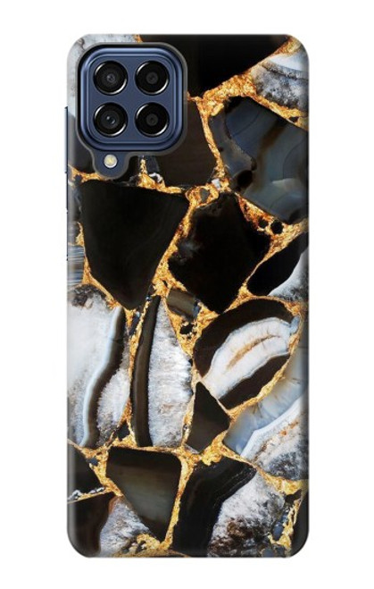 S3419 Gold Marble Graphic Print Funda Carcasa Case para Samsung Galaxy M53