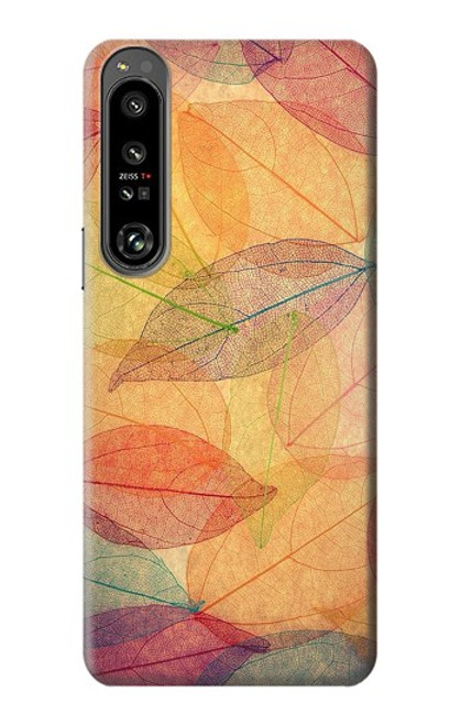 S3686 Fall Season Leaf Autumn Funda Carcasa Case para Sony Xperia 1 IV