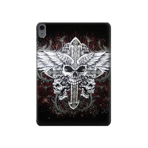 S1434 Skull Wing Tattoo Biker Funda Carcasa Case para iPad Air (2022, 2020), Air 11 (2024), Pro 11 (2022)