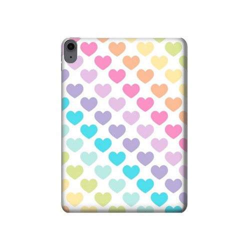 S3499 Colorful Heart Pattern Funda Carcasa Case para iPad Air (2022, 2020), Air 11 (2024), Pro 11 (2022)