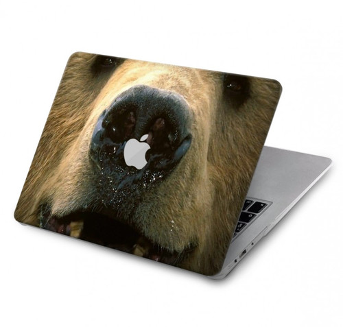 S0840 Grizzly Bear Face Funda Carcasa Case para MacBook Air 13″ (2022,2024) - A2681, A3113
