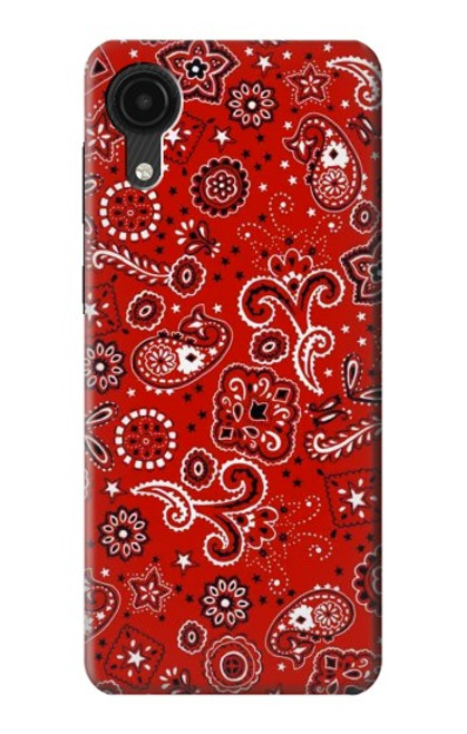 S3354 Red Classic Bandana Funda Carcasa Case para Samsung Galaxy A03 Core