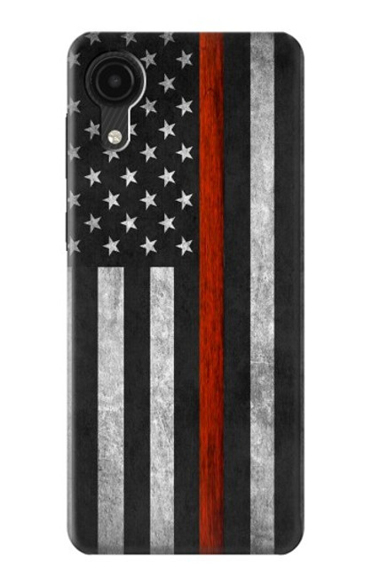 S3472 Firefighter Thin Red Line Flag Funda Carcasa Case para Samsung Galaxy A03 Core