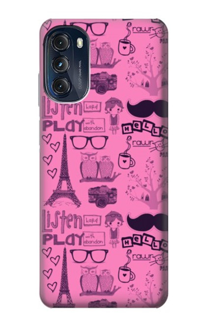 S2885 Paris Pink Funda Carcasa Case para Motorola Moto G (2022)