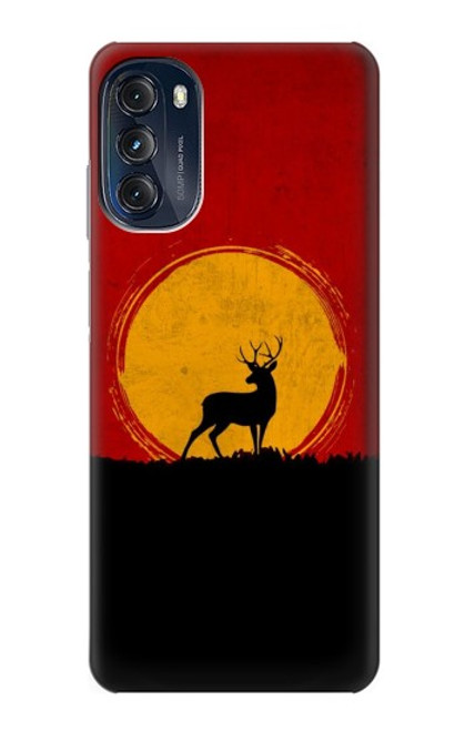 S3513 Deer Sunset Funda Carcasa Case para Motorola Moto G (2022)