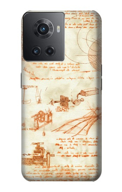 S0566 Technical Drawing Da Vinci Funda Carcasa Case para OnePlus Ace