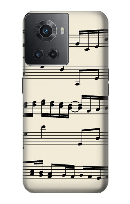 S3082 Music Sheet Funda Carcasa Case para OnePlus 10R